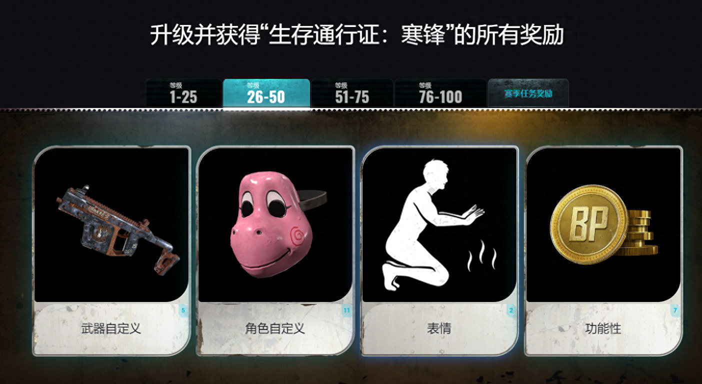 《绝地求生》游戏新生存通行证——寒锋