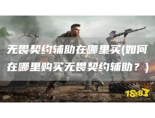 什么是无畏契约辅助？购买无畏的使用方法使用无畏