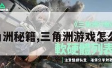 三角洲秘籍,三角洲游戏怎么玩。