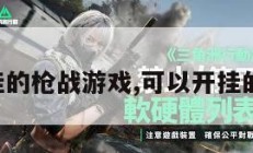 可以开挂的枪战游戏,可以开挂的小游戏。
