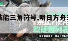 明日方舟技能三角符号,明日方舟三角形符号。