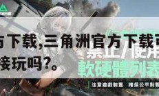 三角洲官方下载,三角洲官方下载可以不用微信 登录直接玩吗?。