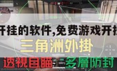 免费游戏开挂的软件,免费游戏开挂的软件和平精英。