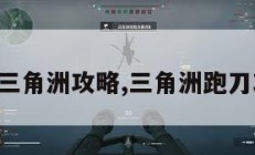 湫梦三角洲攻略,三角洲跑刀攻略。