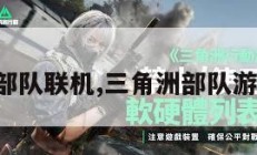 三角洲部队联机,三角洲部队游戏秘籍。
