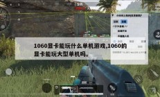1060显卡能玩什么单机游戏,1060的显卡能玩大型单机吗。