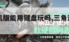 三角洲手机版能用键盘玩吗,三角洲可以联机吗。